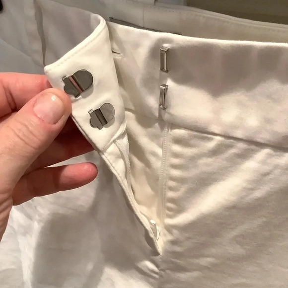 #302 Halogen Gorgeous White Crop Chinos Size 10 - Picture 5 of 7